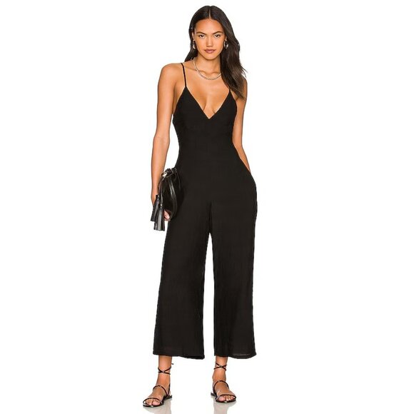 Sancia Pants - Sancia The Augustin Jumpsuit in Black Straps